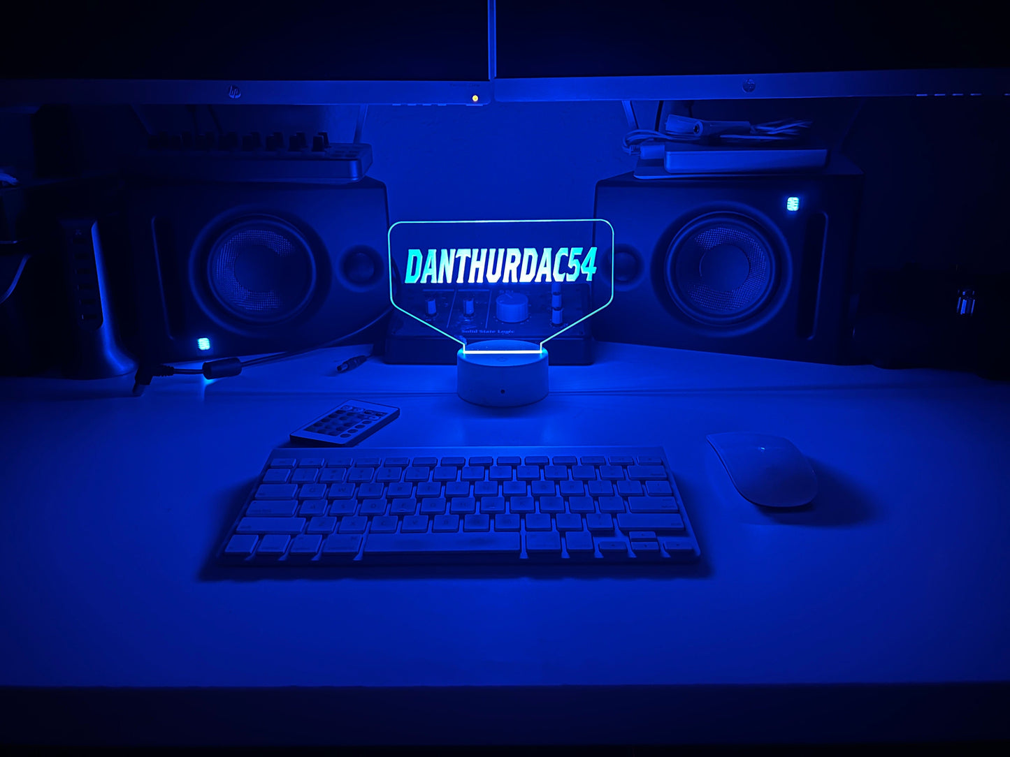 REPLACEMENT Sign For LED Base - Custom LED Gamer Tag Sign with Personalized Gamertag - Illuminate Your Gaming Setup!