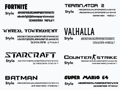 REPLACEMENT Sign For LED Base - Custom LED Gamer Tag Sign with Personalized Gamertag - Illuminate Your Gaming Setup!