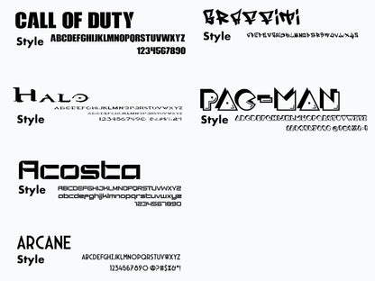 REPLACEMENT Sign For LED Base - Custom LED Gamer Tag Sign with Personalized Gamertag - Illuminate Your Gaming Setup!